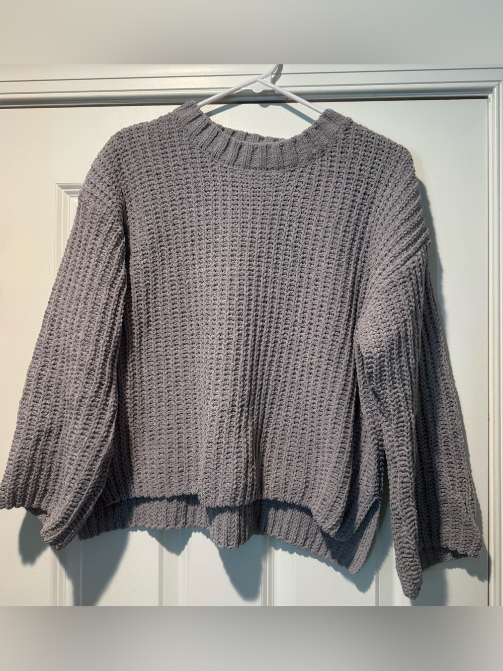 Olive & Oak Gray Chunky Crewneck Sweater